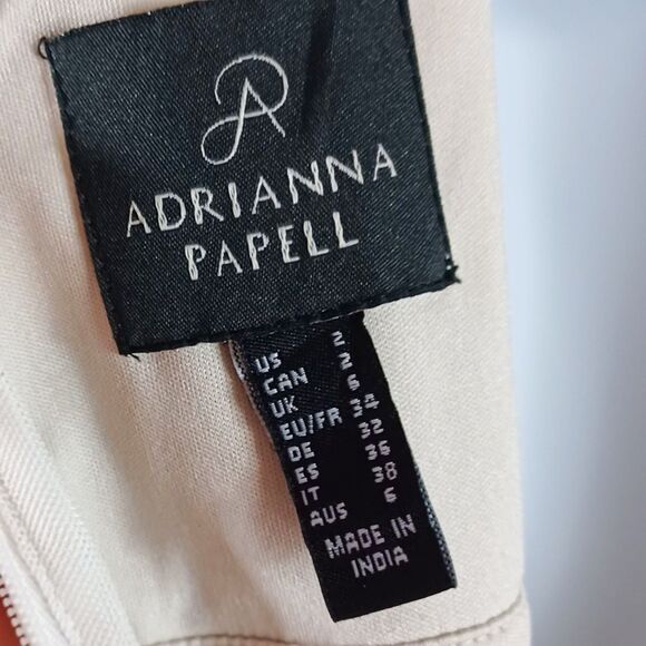 Adrianna Papell Art Deco Beaded Flapper Dress 2 | 20s Gatsby Tier Cocktail Gold - Picture 9 of 13